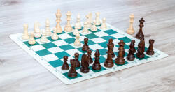 Sakküzlet Staunton komplett sakk-készlet, zöld, fa