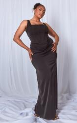 Prettylittlething Maxi Gorsettruha, fekete, Size 50, poliészter-elasztán