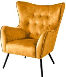 Invicta AMSTERDAM mustár bársony fotel