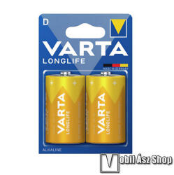 VARTA Longlife tartós elem, D, LR20, 1.5V, alkáli, 2db (4120101422)
