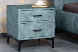Invicta BOUTIQUE türkiz bársony éjjeliszekrény 50cm