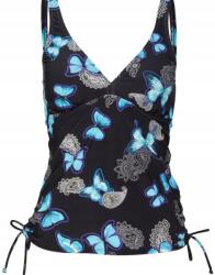 Bonprix Tankini Felső, fekete, Size 50, 80% poliamid