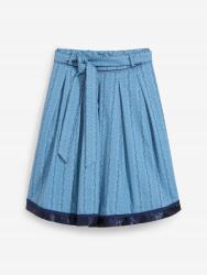 Bonprix Népi Stílusú Szoknya, Size 52, kék, 100% pamut