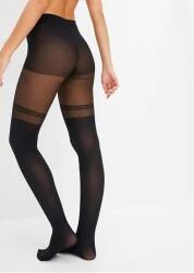 Bonprix Size M Női Harisnyanadrág, fekete, 47% poliamid, 38% újrahasznosított poliamid, 15% elasztán