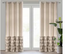 EUROFIRANY Dani fodros bársony függöny Bézs 140x250 cm