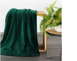 EUROFIRANY Blink puha plüss takaró fényes szálakkal Sötétzöld 150x200 cm