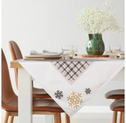 EUROFIRANY Angel bársonyos tapintású karácsonyi asztalterítő Fehér 85x85 cm
