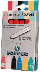 Soppec Lumber zsírkréta 12 db - Piros (421104)