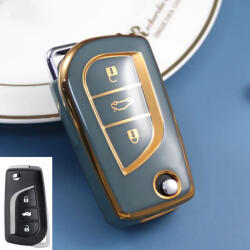  Toyota 3 gombos bicskakulcs TPU tok kék arany (TTO073AKE)
