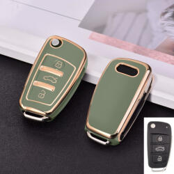  Audi 3 gombos bicskakulcs TPU tok zöld arany (TAU006AZO)