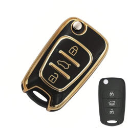 Hyundai 3 gombos bicskakulcs TPU tok fekete arany (THY002AFK)
