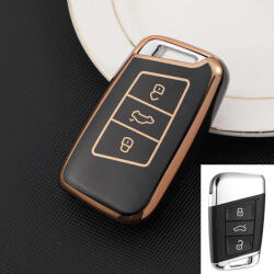  Volkswagen smart 3 gombos TPU tok fekete arany (TVW051AFK)