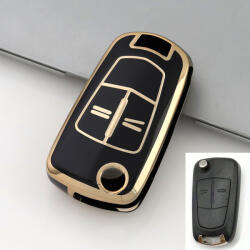  Vauxhall 2 gombos bicskakulcs TPU tok fekete arany (TOP016AFK)
