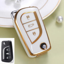  Toyota 3 gombos bicskakulcs TPU tok fehér arany (TTO073AFH)