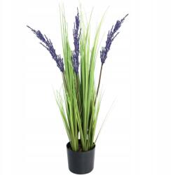  Mű Levendula, 75cm, műanyag, zöld, cserépben (2)