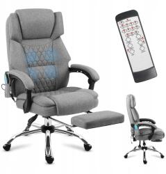 Mark Adler Forgószék irodába Mark Adler szürke ergonomikus masszázs funkcióval és lábtartóval (MA - Boss 6.0 Grey)