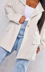 Prettylittlething Hosszú, Vékony Blazer, Size 50, bézs, 100% poliészter