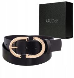 Arucce Öv, S-csattal, női, 90cm, fekete, természetes bőr (ALB-117)