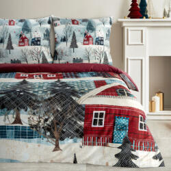 Takoy Karácsonyi pamut szatén ágyneműhuzat-garnitúra 160x200 cm karácsonyi kisváros Niko