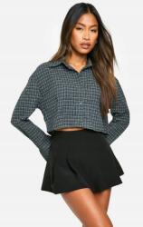 Boohoo Rövid, Kockás, Hosszú Ujjú Ingt, Size 36, többszínű, 100% pamut