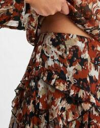 Bonprix Mini Szoknya, fodrokkal, többszínű, Size 34, 100% újrahasznosított poliészter (952923)