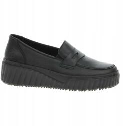 Rieker Női Mokaszin N2562-00, Size 43, bőr, textil bélés, fekete (N2562-00)
