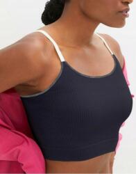 Bonprix Varrosnélküli, bordázott Top, Size S, fekete