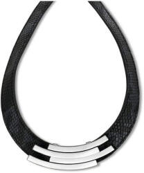  Victoria Ezüst színű fekete bőr nyaklánc