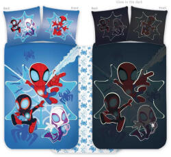  Pókember Spidey sötétben világító gyerek, ovis ágyneműhuzat 100x135cm, 40x60cm (BRM019669) - oliviashop