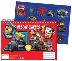  Mancs Őrjárat Rescue Wheels A/4 spirál vázlatfüzet 40 lapos matricával