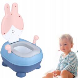  Gyermek bili, rózsaszín Nyuszi, csúszásgátló, állítható, kihúzható betét, 36×32.5×53cm (HARD-ER toaletka nocnik dla dziecka różowy)