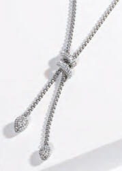  Victoria Ezüst színű fehér köves nyaklánc - tisztitoszertrendelek - 7 510 Ft