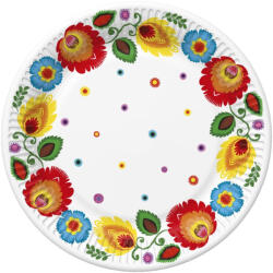  Színes Cutout papírtányér 8 db-os 22, 7 cm