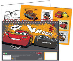  Disney Verdák Vroom A/4 spirál vázlatfüzet 40 lapos matricával