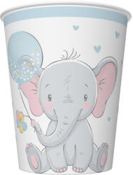  Baby elefánt Blue Balloon papír pohár 8 db-os 250 ml