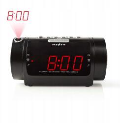 Nedis digitális vetítésű ébresztőóra rádióval, 0, 9" LED kijelző, FM, két riasztó (304474)