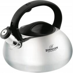  Bohmann 3, 5l Rozsdamentes Acél Teáskanna, síppal, fekete fogantyú, indukciós