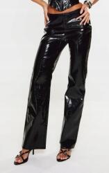 Prettylittlething Fekete Vinil Nadrág, Size S, magas derék
