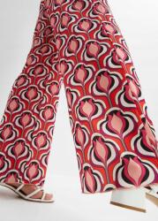 Bonprix 38-as méretű Bonprix nyomott mintás nadrág, többszínű, 97% poliészter, 3% elasztán