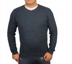 Bastion Férfi pulóver Bastion, ciánkék, elegáns, sima kötésű, pamut, Size XXL (KP9 SWETER KLASYCZNY 100% BAWEŁNA POLSKI)