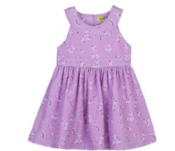 LOSAN fără mâneci rochie de fată fără mâneci model de flori violet (1377BF)