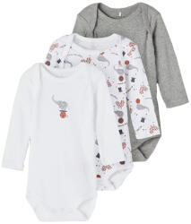 NAME IT Combinație de 3 piese cu mânecă lungă pentru băieți alb fny. /grey/printed (12C5F6)