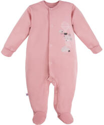 EEVI Salopeta bebe fete, mâneci lungi, roz cu soricel, 50 mov (13776E)