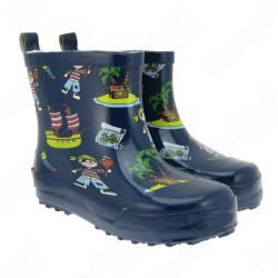 Playshoes Cizme de cauciuc copii, băieți, bleu cu pirati, scurte, 18/24 albastru-marinăresc (105D68)