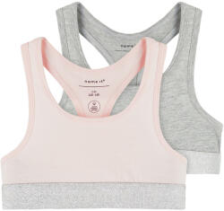 NAME IT Set 2 maieuri sport, bustiere fete, gri/roz 116/164 Barely Pink/w/Grey Me (143AF2)