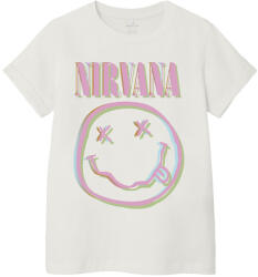 NAME IT Tricou copii, fete, mânecă scurtă, Nirvana, 116/152 crem (1413DB)