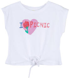 Losan fără mâneci față fără mâneci tricou fete tricou alb (137805)