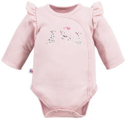 EEVI Body bebe cu maneca lunga, fete, cu volanase, roz cu catei, 56/62 roz (143436)