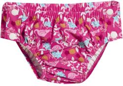 Playshoes Slipi copii, fetite, cu capse laterale, roz cu volanase model roz (125508)