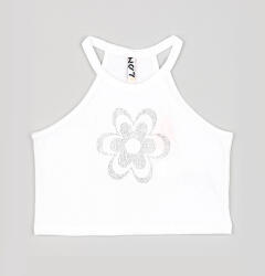 Losan tricou fără mâneci fără bretele fără bretele cu pietre prețioase pentru fete alb (13E7D0)